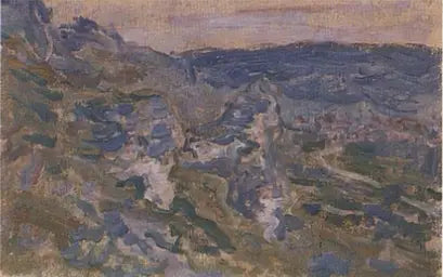 Os Encostas perto de Vétheuil - Claude Monet