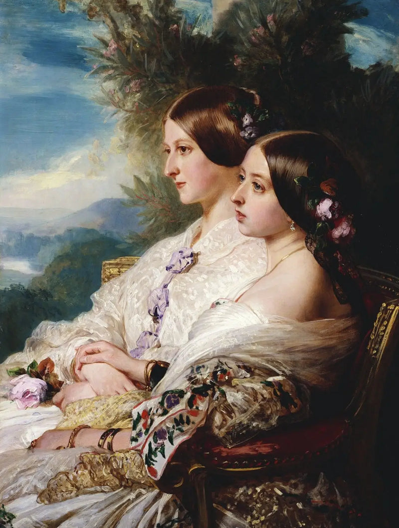 As primas: a rainha Victoria e Vitória, duquesa de Nemours - Franz Xaver Winterhalter