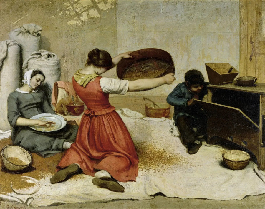 As Tritureiras de trigo - Gustave Courbet