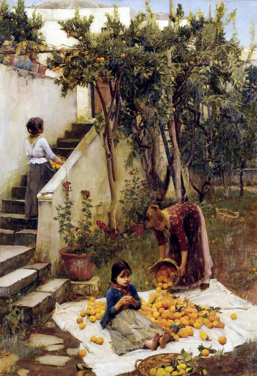 Os colhedores de laranjas - John William Waterhouse