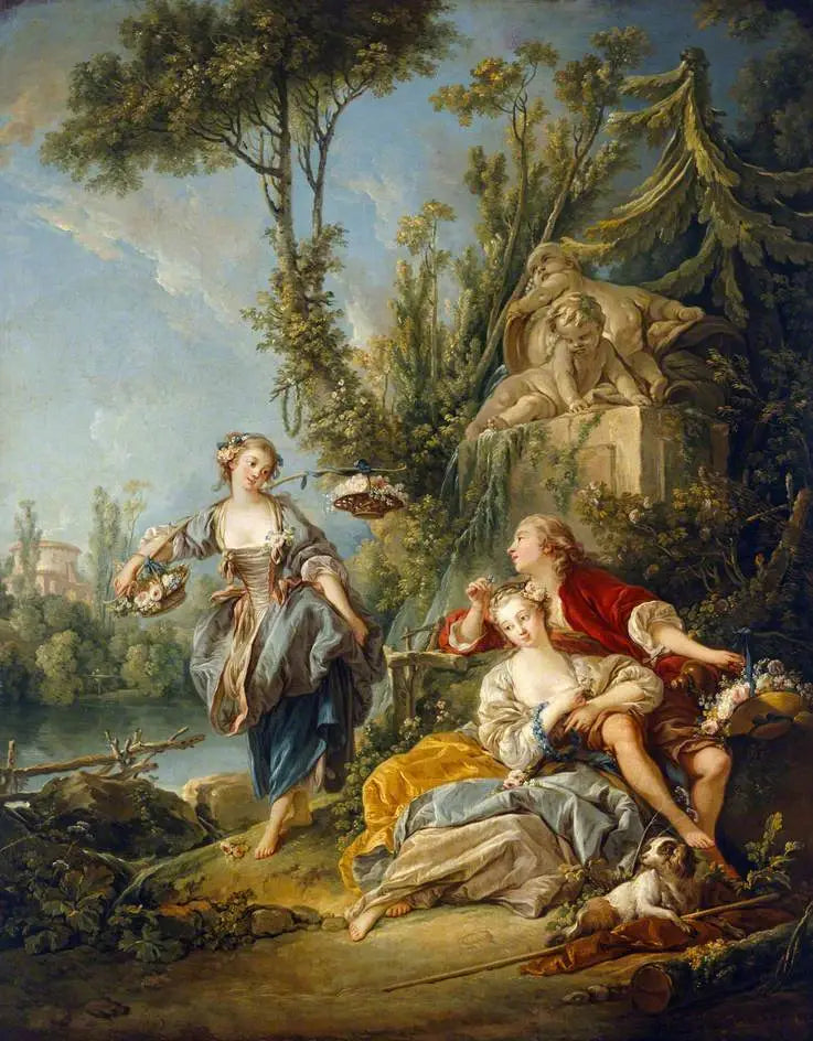 Os colhedores de flores - François Boucher