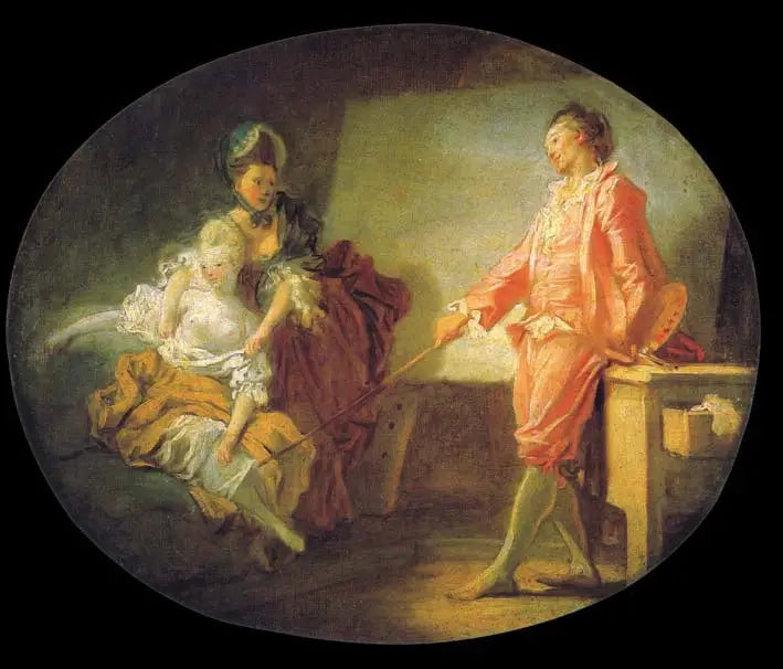 Os Começos do modelo - Jean-Honoré Fragonard