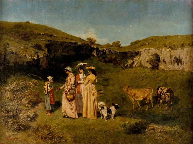 As Senhoritas do Vilarejo - Gustave Courbet