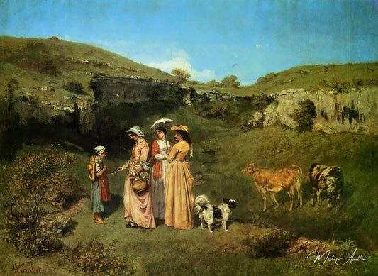 Les Demoiselles de village - Gustave Courbet - Reproductions de tableaux et peintures haut de gamme