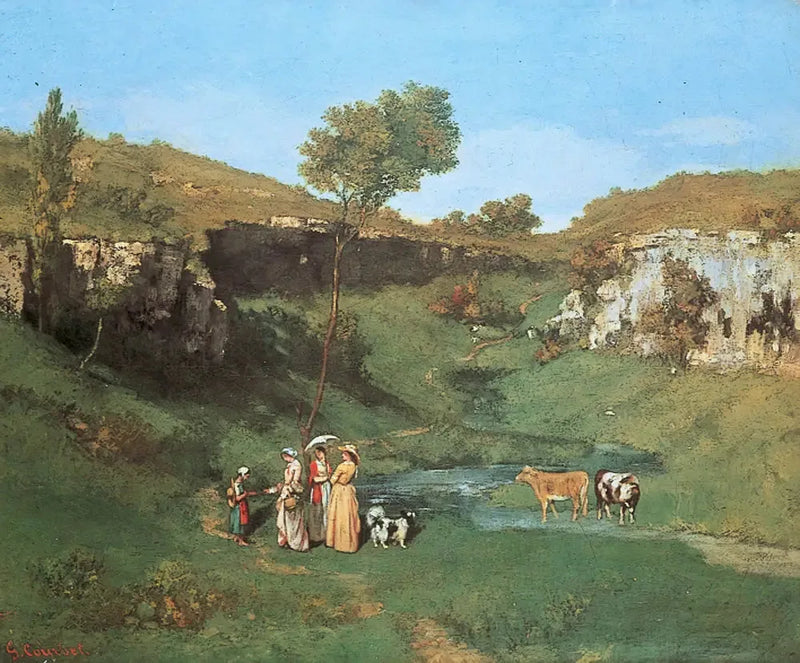 As moças da aldeia - Gustave Courbet