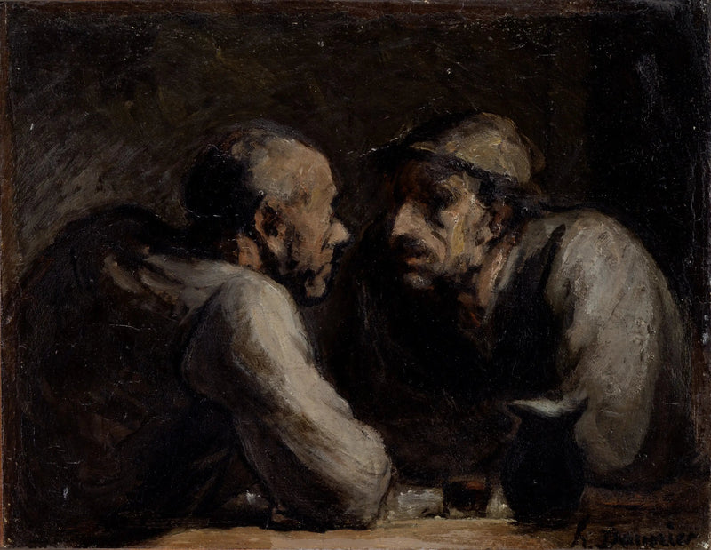 Os Dois Bebedores - Honoré Daumier