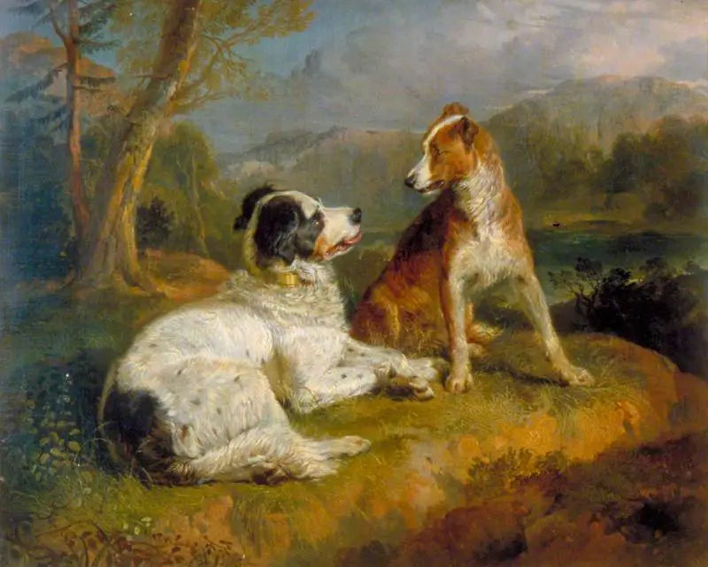Os Dois Cães (baseado no poema de Robert Burns) - Edwin Henry Landseer