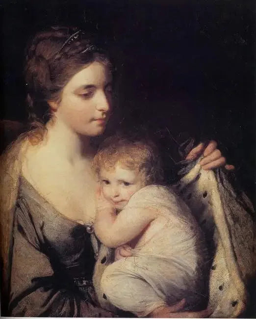 Os dois Waldegrave, retrato de Maria Walpole, condessa de Waldegrave, e de sua filha Elisabeth Laura, desde condessa de Waldegrave - Joshua Reynolds