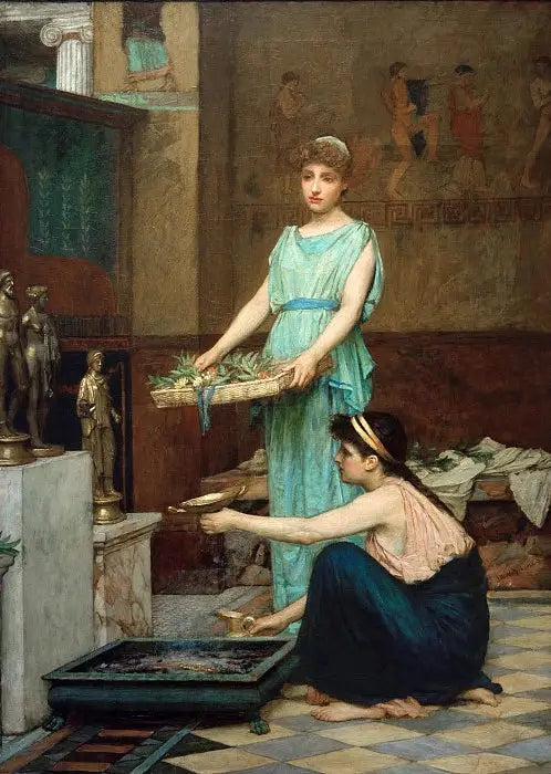 Os deuses da casa - John William Waterhouse