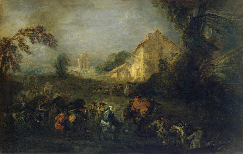 As dificuldades da guerra - Antoine Watteau