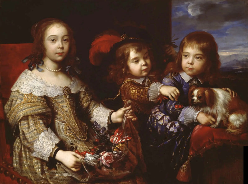 As Crianças do Duque de Bouillon - Pierre Mignard