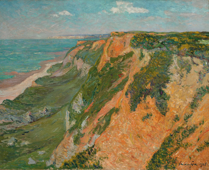 As falésias vermelhas de Octeville, Baixa Sena - Maxime Maufra