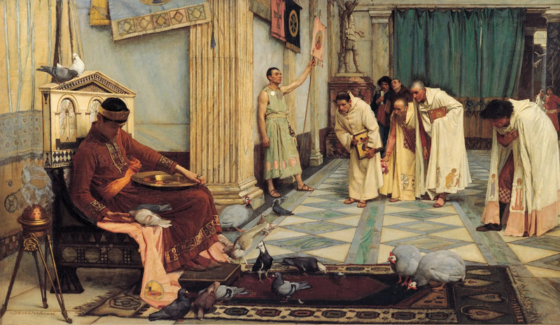 Os favoritos do imperador Honório - John William Waterhouse