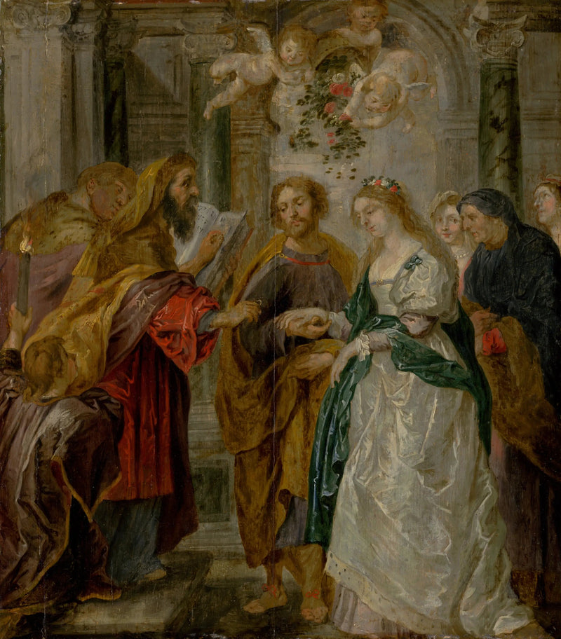 O noivado da Virgem Maria - Peter Paul Rubens