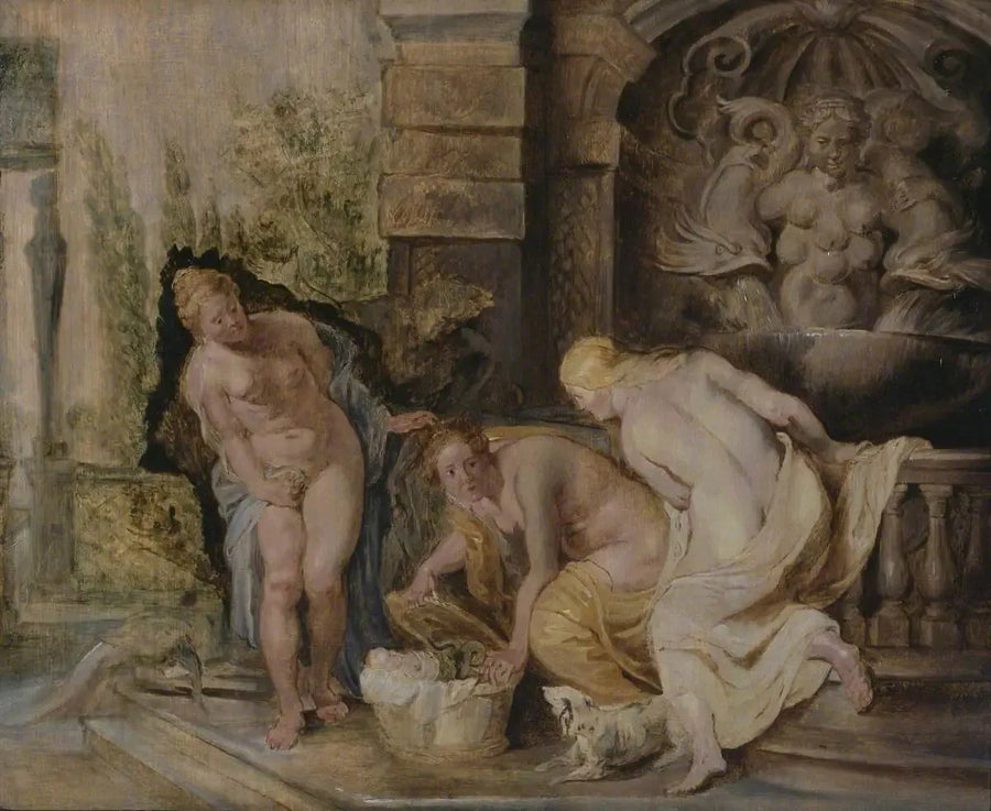 As meninas de Cécrops descobrindo Érichthonios - Peter Paul Rubens