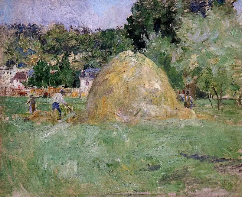 Os feno em Bougival - Berthe Morisot