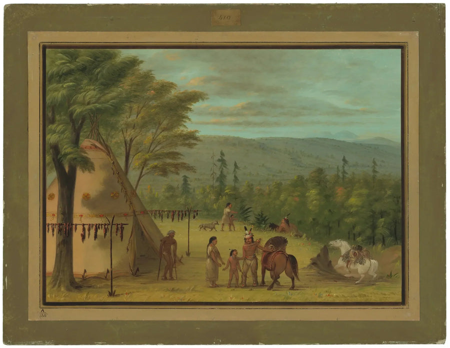 Os irmãos Cheyenne começam sua caça de outono - George Catlin