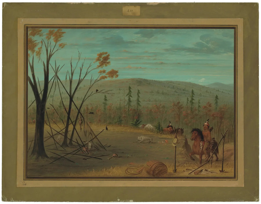 Os irmãos Cheyenne retornam de sua caça de outono - George Catlin