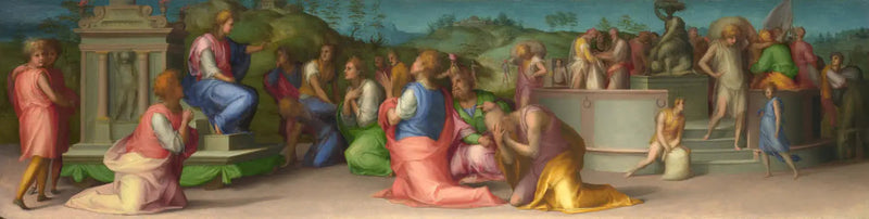 Os irmãos de Joseph pedem ajuda - Pontormo