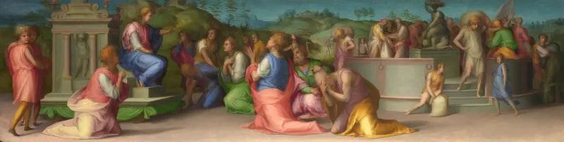 Os irmãos de Joseph pedem ajuda - Pontormo