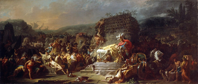As Funeralidades de Pátroclo - Jacques-Louis David