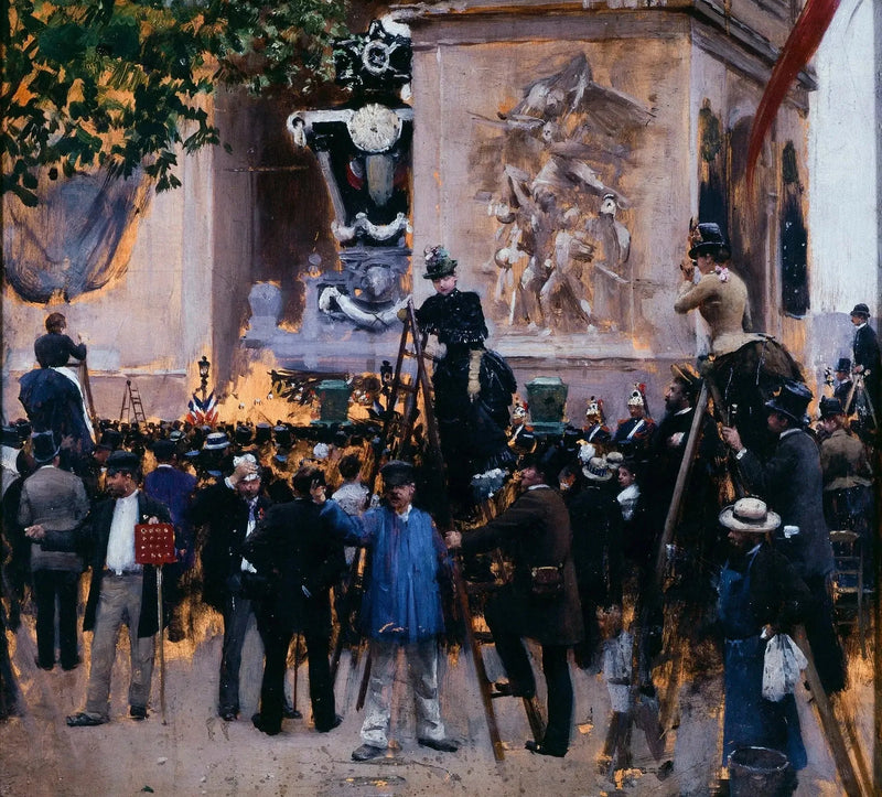Os funerais de Victor Hugo, Praça da Estrela (1º de junho de 1885) - Jean Béraud