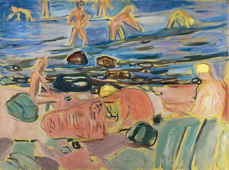 Os meninos se banhando - Edvard Munch