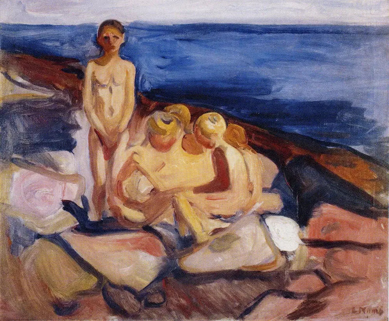Os meninos se banhando - Edvard Munch