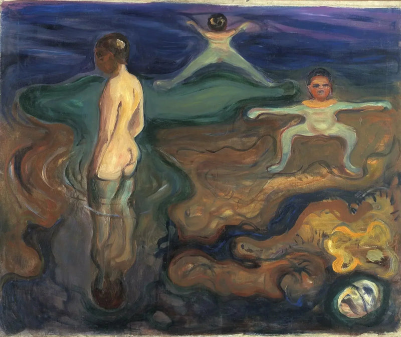 Os meninos se banhando - Edvard Munch