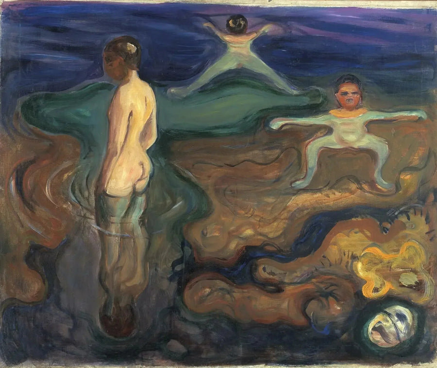 Os meninos se banhando - Edvard Munch