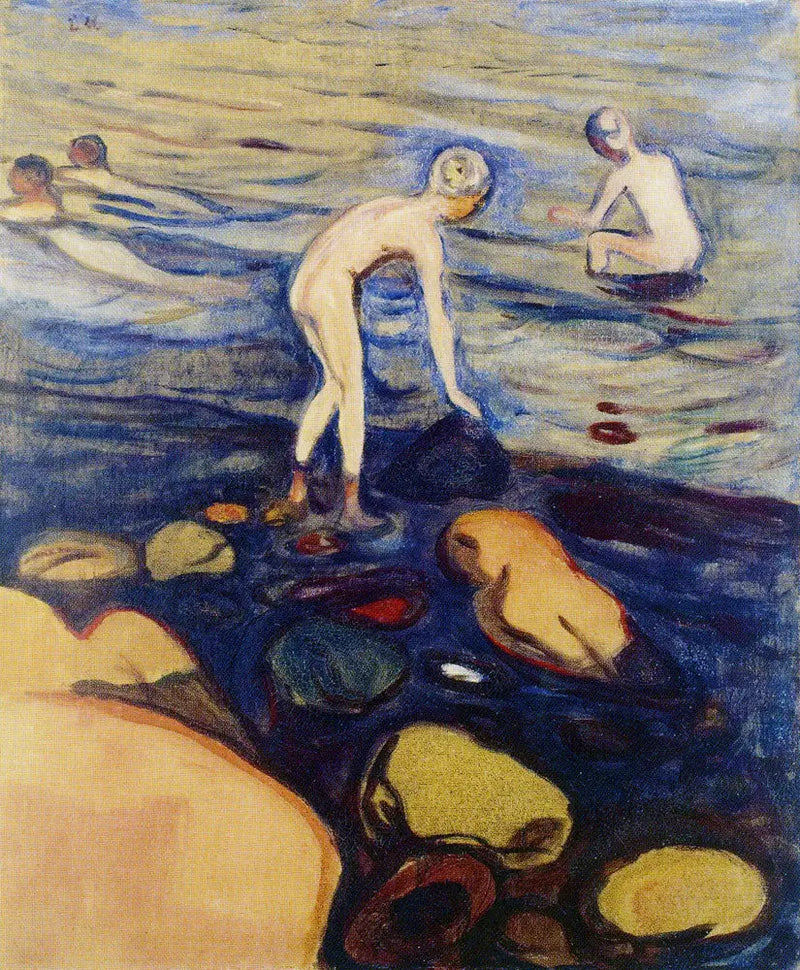 Os meninos se banhando - Edvard Munch