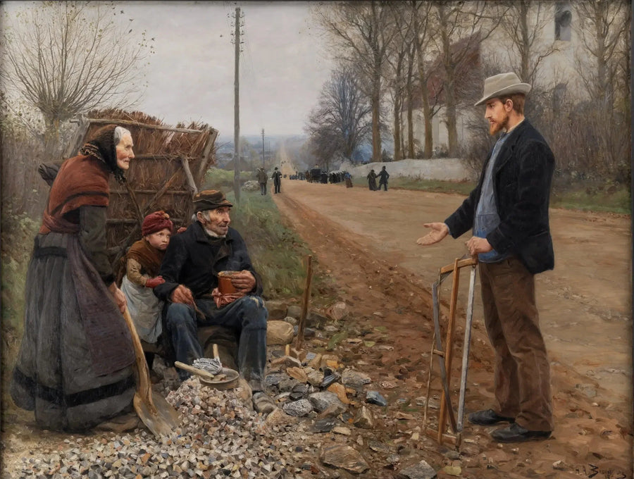 As pessoas à beira de uma estrada - H. A. Brendekilde
