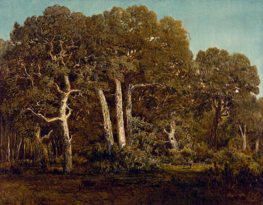 Les grands chênes du vieux Bas-Bréau - Théodore Rousseau image 1 reproduction de peinture à l’huile
