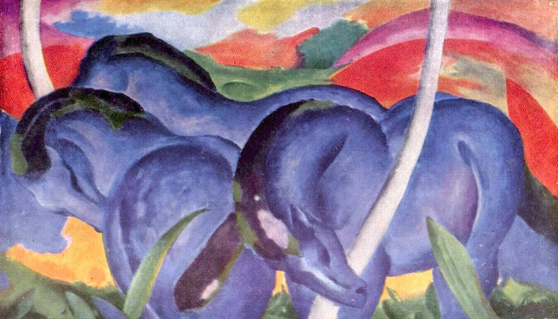 Os Grandes Cavalos Azuis - Franz Marc