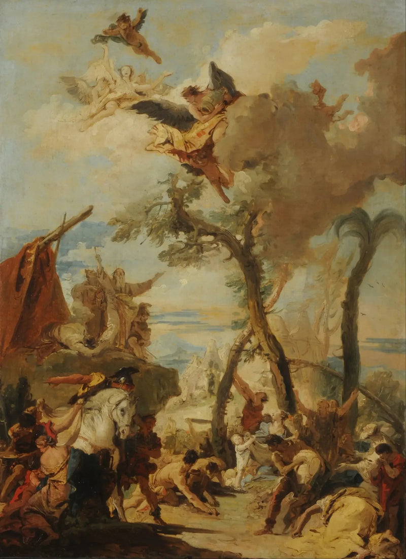 Os hebreus coletando o maná no deserto - Giovanni Battista Tiepolo
