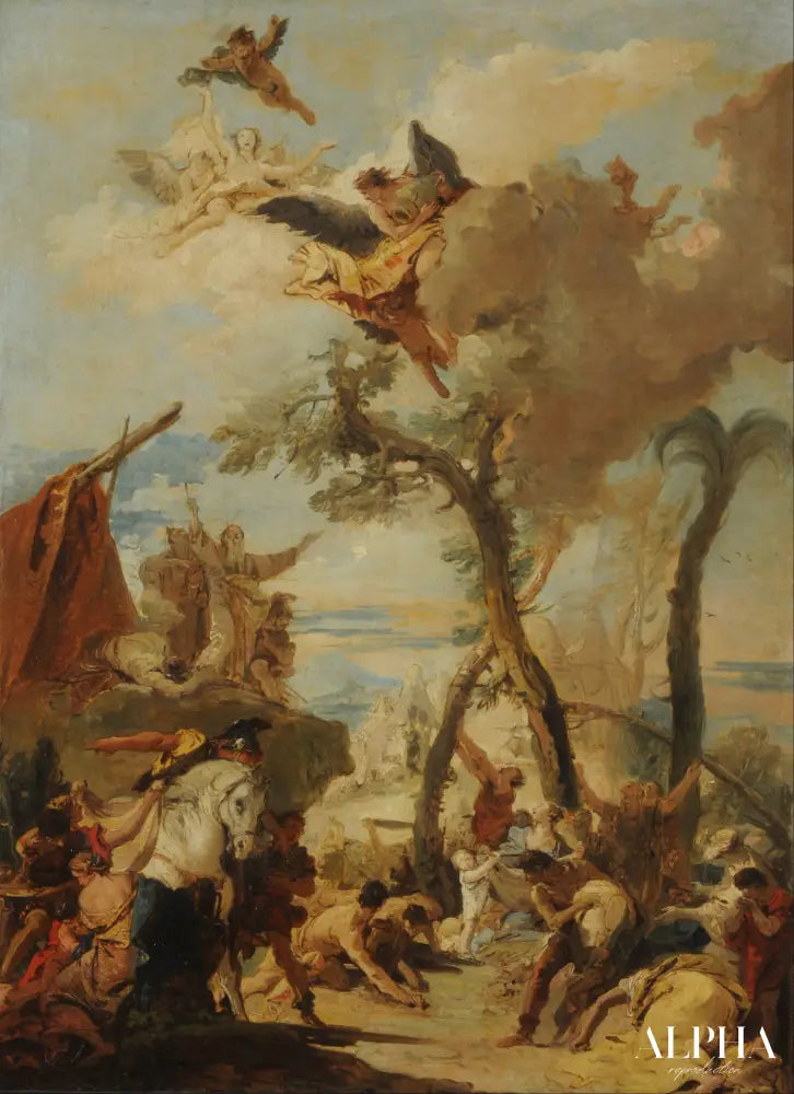 Les Hébreux recueillant la manne dans le désert - Giambattista Tiepolo - Reproductions de tableaux et peintures haut de gamme