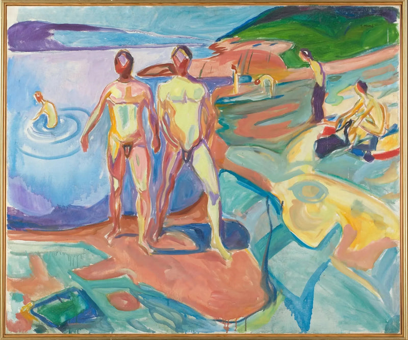 Os homens se banhando - Edvard Munch