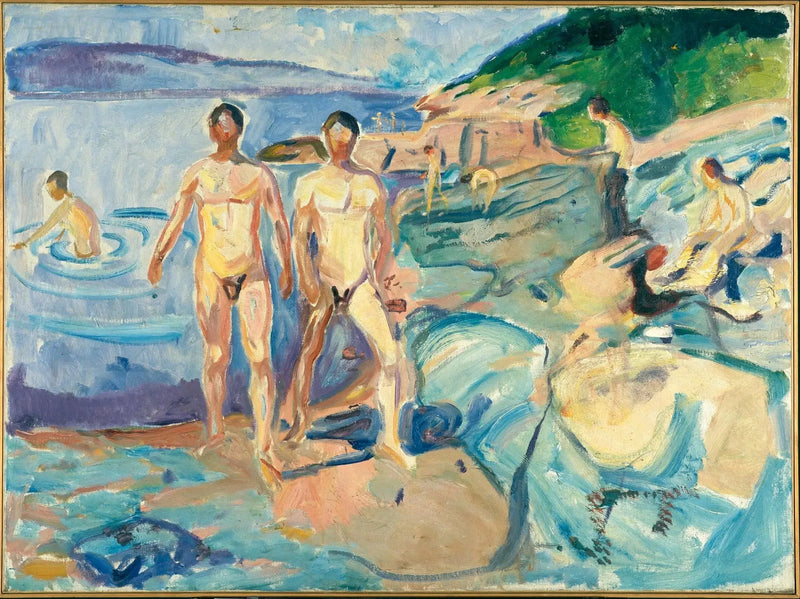 Os homens se banhando - Edvard Munch