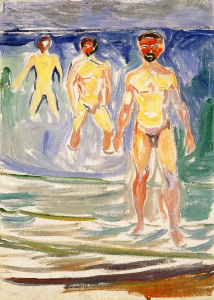 Os homens se banhando - Edvard Munch