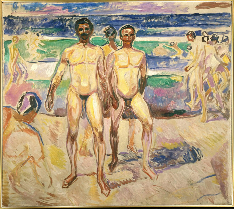 Os homens se banhando - Edvard Munch