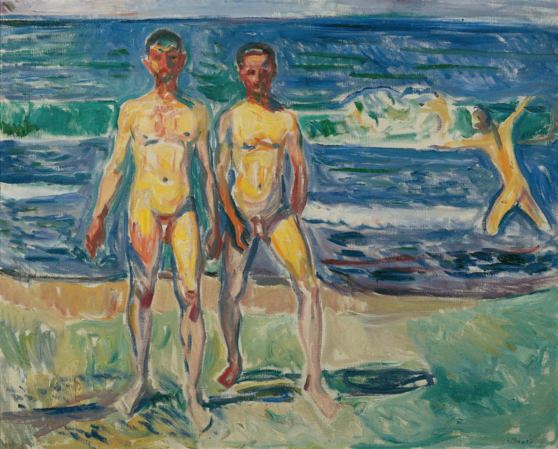 Os homens se banhando - Edvard Munch