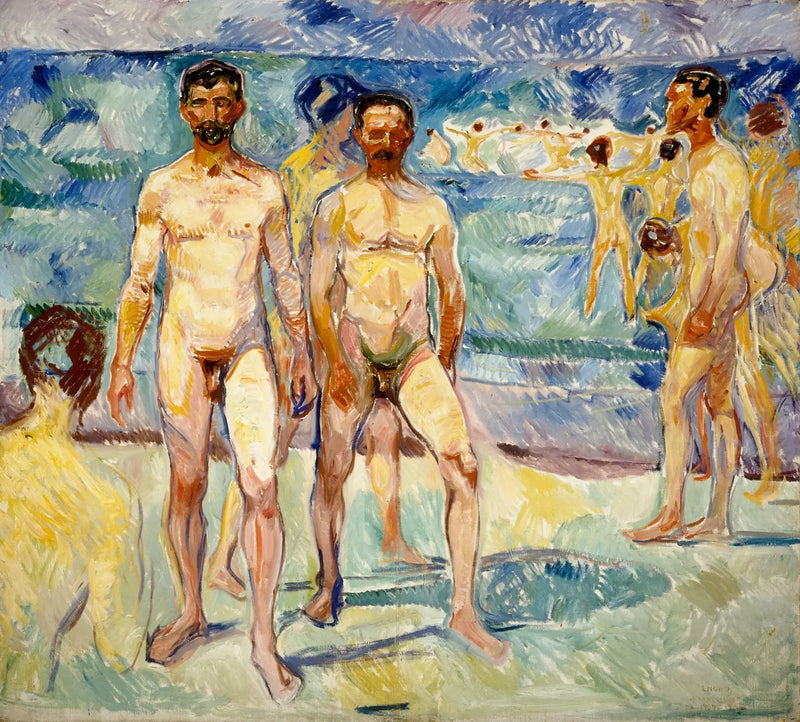 Os homens se banhando - Edvard Munch
