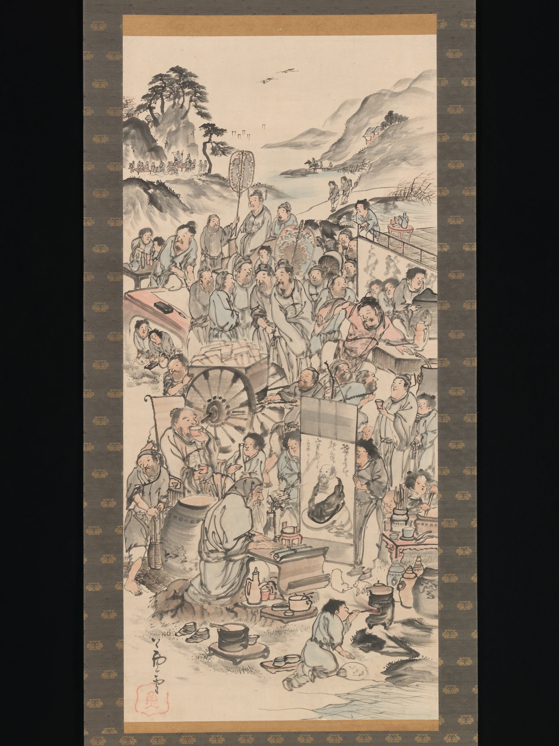Les Huit Immortels de la coupe de vin, Nagasawa Rosetsu, 1783