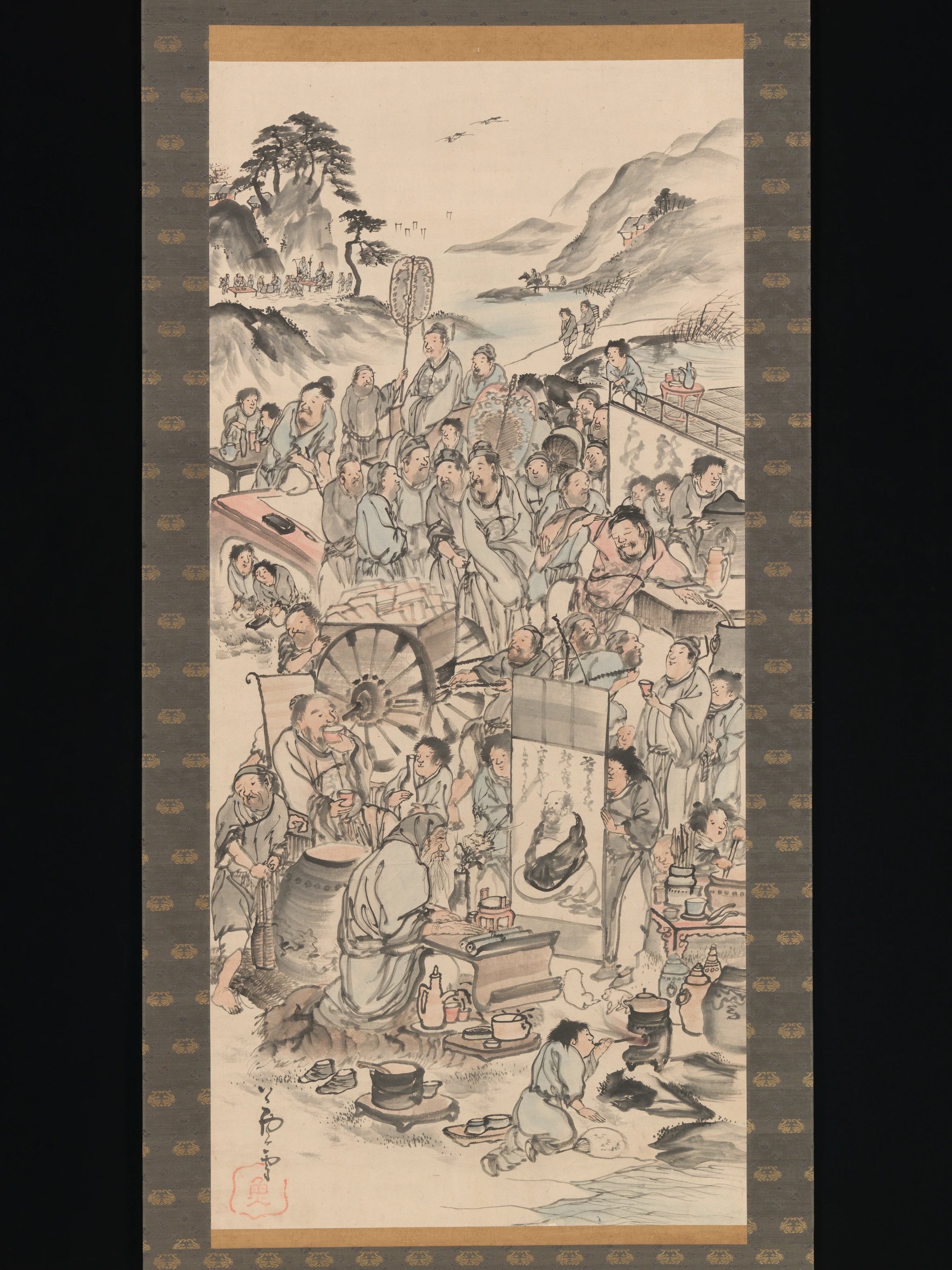 Les Huit Immortels de la coupe de vin, Nagasawa Rosetsu, 1783