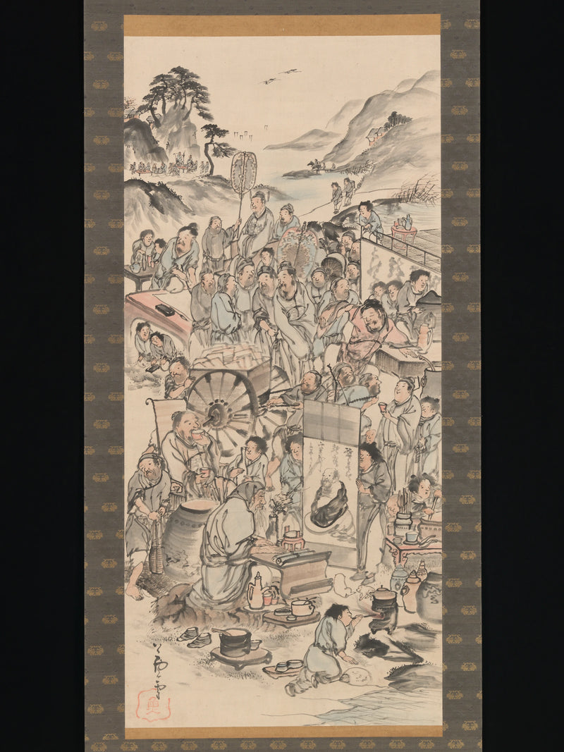 Les Huit Immortels de la coupe de vin - Nagasawa Rosetsu