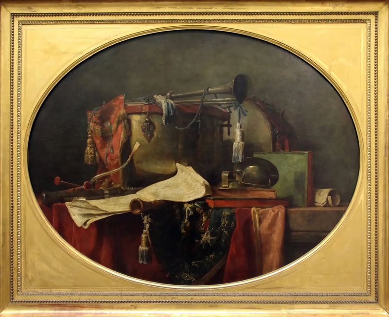 Os instrumentos da música militar - Jean Simeón Chardin