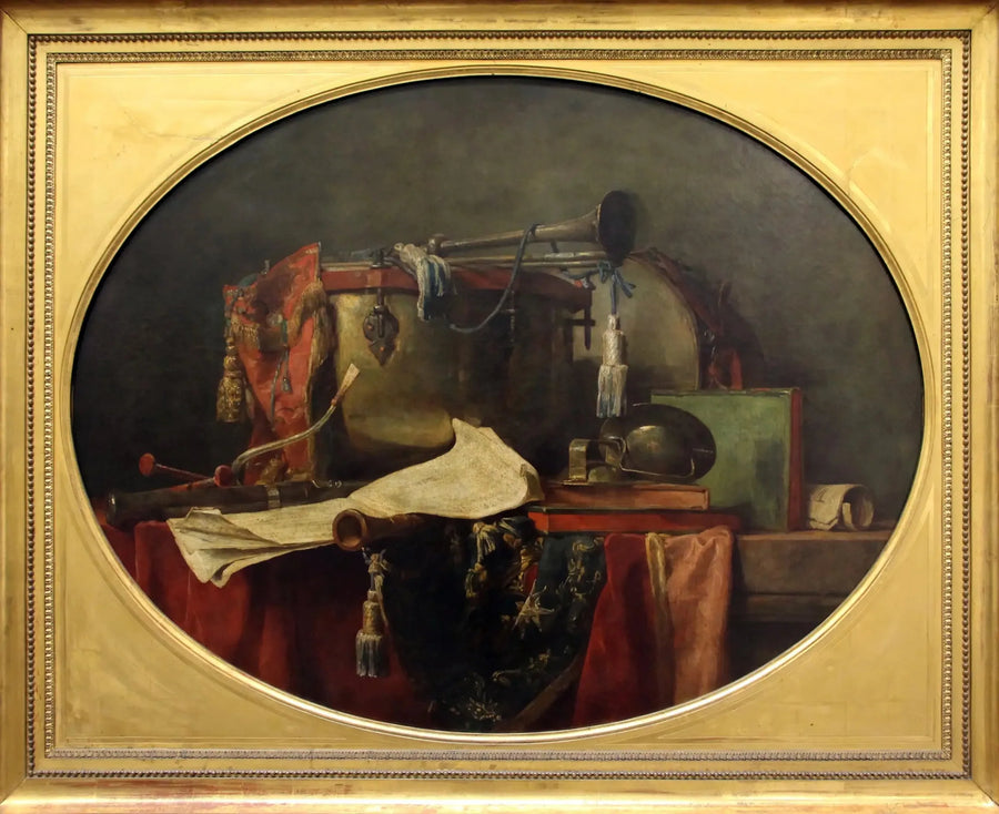 Os instrumentos da música militar - Jean Simeón Chardin