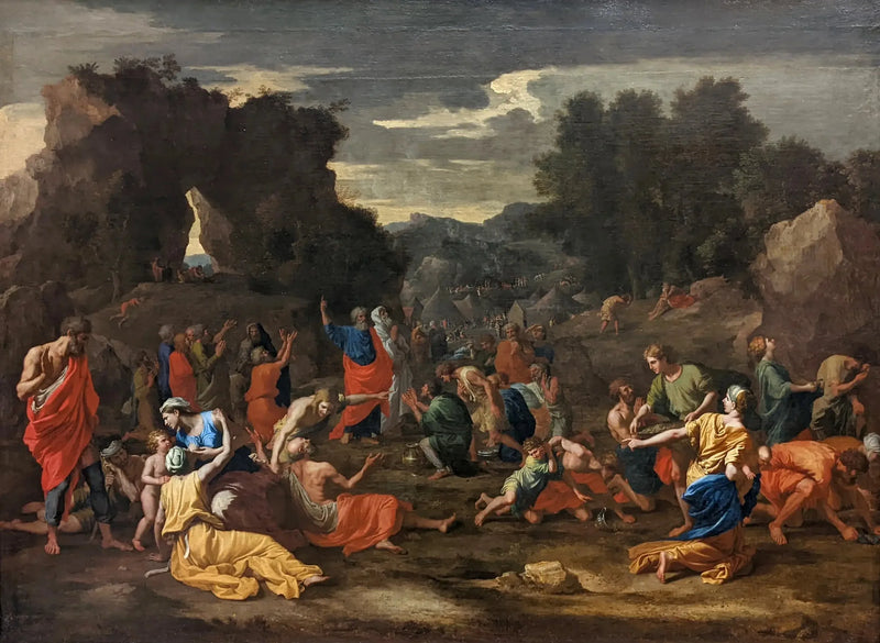 Os israelitas coletando o maná no deserto - Nicolas Poussin