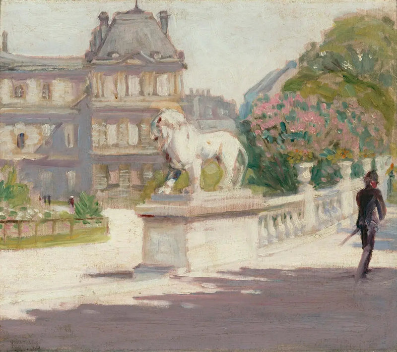 Os Jardins de Luxemburgo - Grant Wood