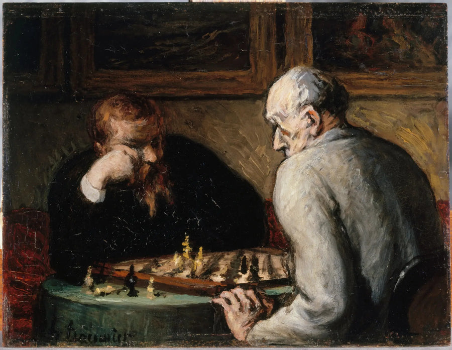 Os Jogadores de Xadrez - Honoré Daumier